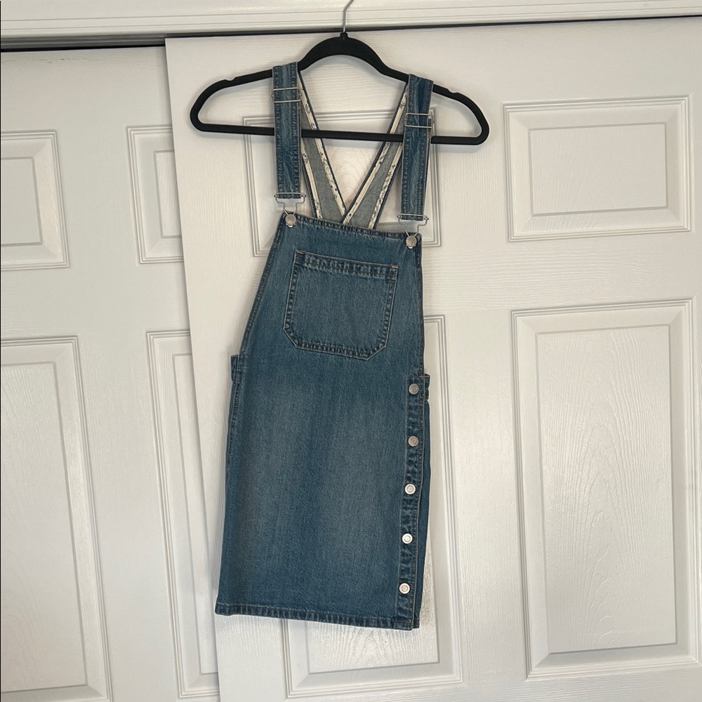 Free People Denim Overall Dress